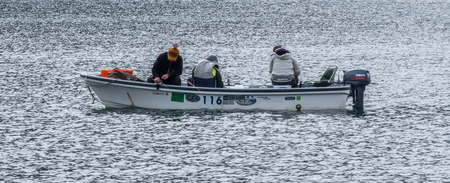 NIKKO, JAPAN - OCTOBER 23RD, 2016. Locals and tourist enjoying leisure boating activities at Lake Chuzenji. Nikko is the main tourist destination for locals and foreign tourist in Japan.のeditorial素材