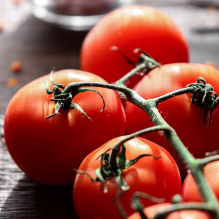 Cherry tomatoes close-upの写真素材