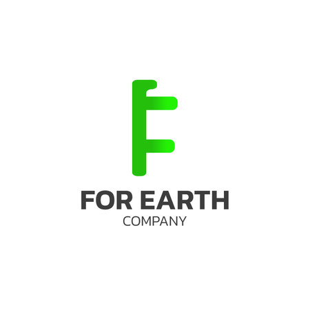 Green letter logo which has two meanings.のイラスト素材