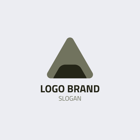 Onigiri logo and letters in soft and simple colors.のイラスト素材