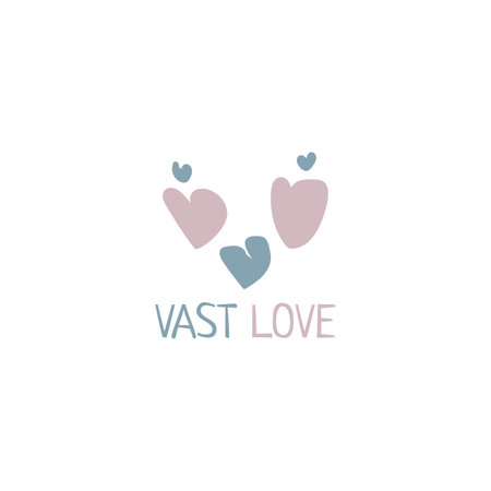 Abstract love logo forming a letter.のイラスト素材