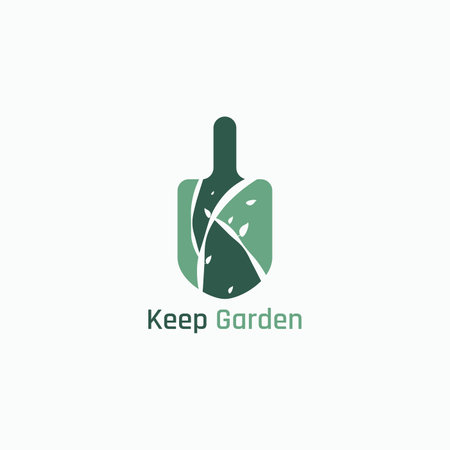 Spade logo with negative space of tree branches forming the letter K.のイラスト素材