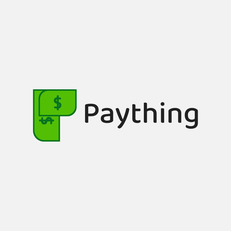Payment application logo in the form of money and the letter P.のイラスト素材