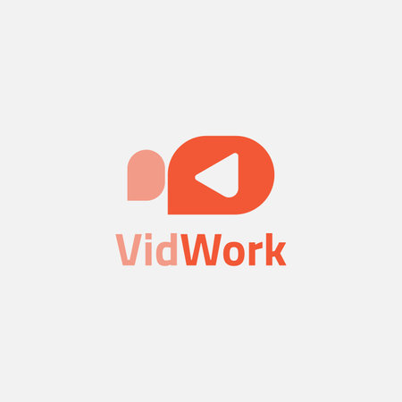 Video conference app logo in faded red and red.のイラスト素材