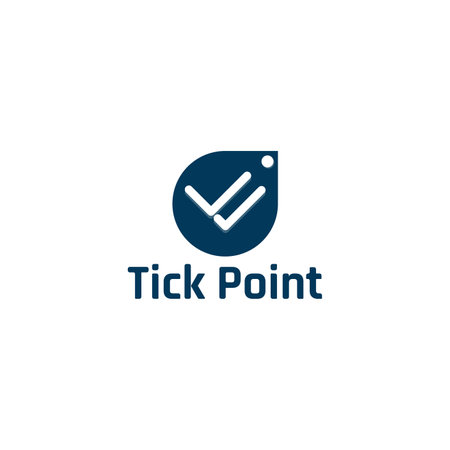 Mobile application logo in the form of points and ticks.のイラスト素材