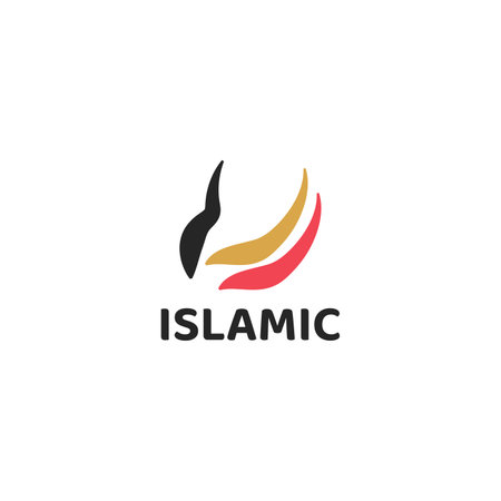 Simple three arabic letters logo.のイラスト素材