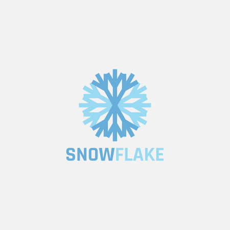 Simple snowflake logo with two colors.のイラスト素材