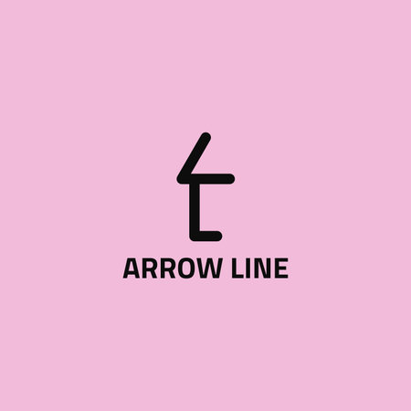Logo of lines with half arrow shapes.のイラスト素材