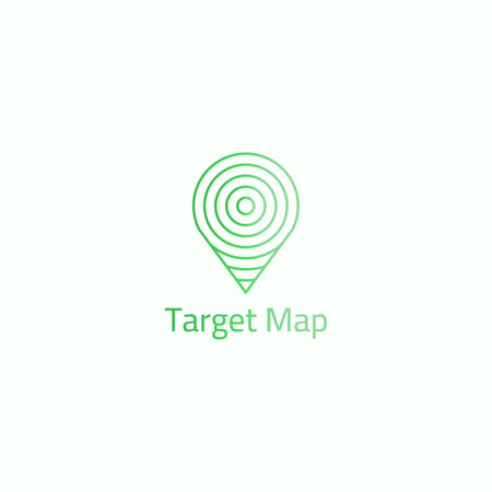 Points logo made of several curved lines.のイラスト素材