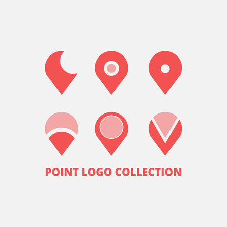 Six point pin logo collection set.のイラスト素材