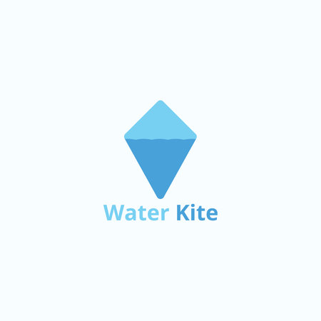 A logo that combines a kite and water.のイラスト素材