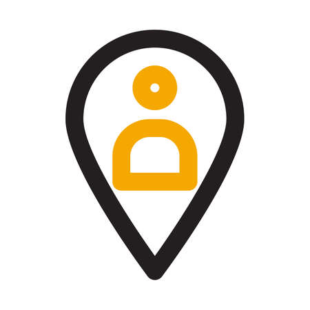 Location icon vector. Pin sign Isolated on white background. Navigation map, gps, direction, place, compass, contact, search concept. Flat style for graphic design, logo, Web, UI, mobile uppのイラスト素材