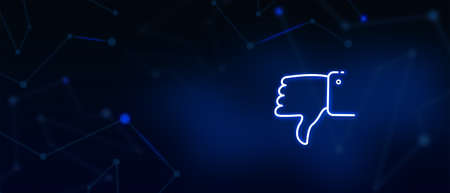 Thumb Down, dislike, bad, disagree, negative, disagreement, disapprove, decline, reject, conflict, backgroundの写真素材