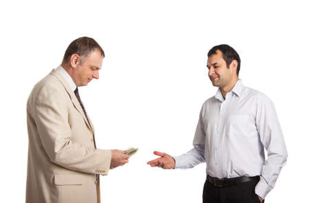 Hand over money the other handの写真素材