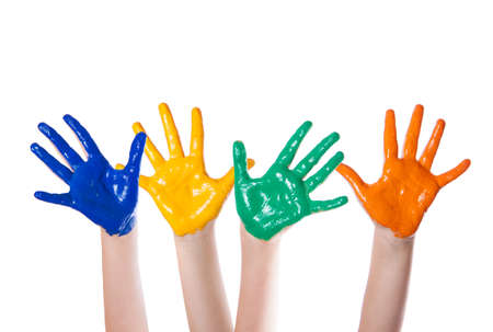 hand colored dyeの写真素材