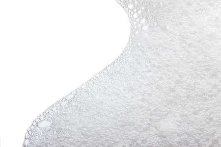 Foam bubbles abstract white background. Detergentの写真素材