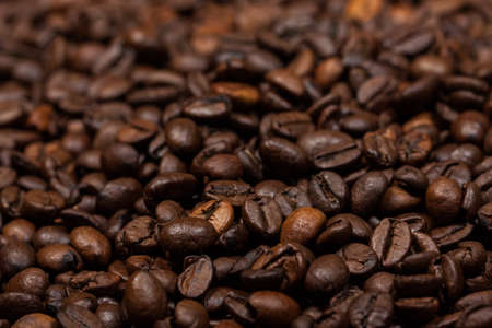 Coffee beans close-up. Texture. Background