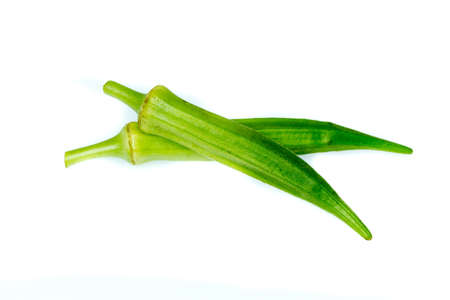 okra with white background