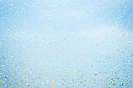 Blue water drops background textureの写真素材