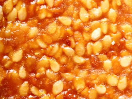 tasty sweets sesame kozinaki as food background textureの写真素材