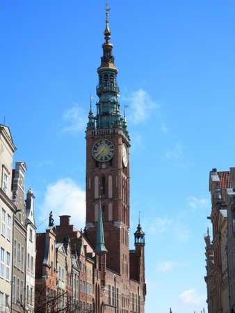 The Main Town Hall (Polish: Ratusz Glownego Miasta) in the city of Gdansk, Poland, built in Gothic...