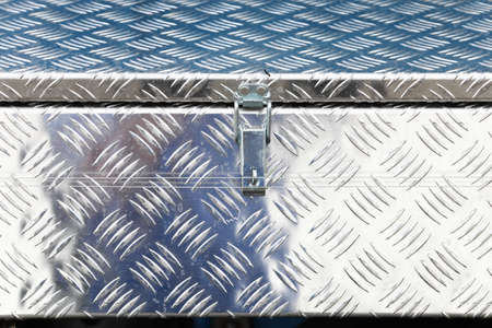 metal industrial big crate box with lockの写真素材