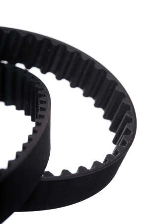 belt car engine timing belt isolated on white backgroundの写真素材