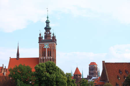 St. Catherine's Church (Kosciol sw. Katarzyny), the oldest church in Gdansk, Polandの写真素材