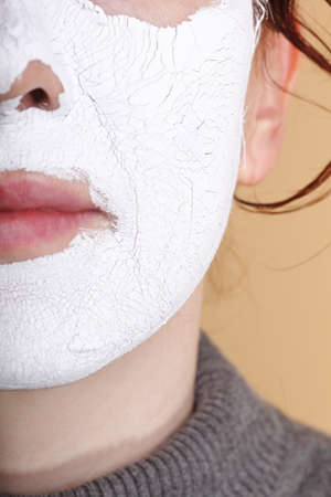 Mature woman with facial Mask. Spaの写真素材