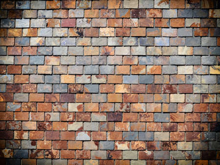Gray red brick wall texture pattern grunge backgroundの写真素材