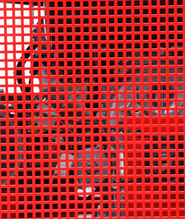Heavy equipment red lattice grid in industry machinery の写真素材