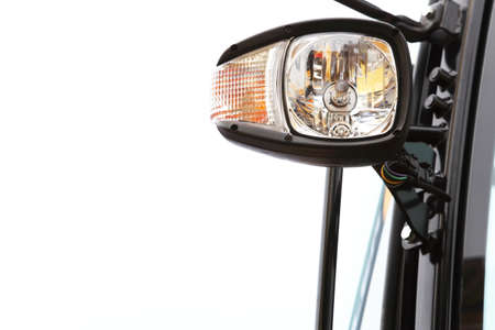 The Image of Semi Truck Headlight Detail