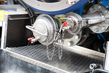 Industrial details of new sewage truck equipment, valves