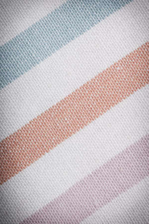 Closeup of colorful striped fabric textile as texture or pattern  Macro の写真素材