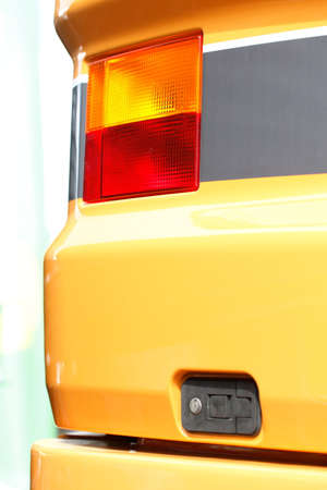 Back lamp light. Element of tractor digger excavator industrial detail