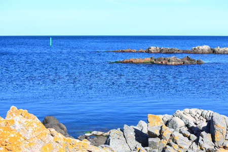 Beautiful seascape. Rock and baltic sea Europeの写真素材