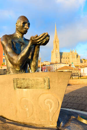 COBH, IRELAND - NOVEMBER 26   Statue entitled  The Navigator  in John F  Kennedy Park on November...