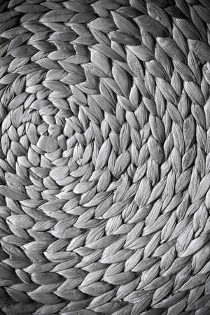 Closeup of gray basket  Wicker woven pattern for abstract background or texture