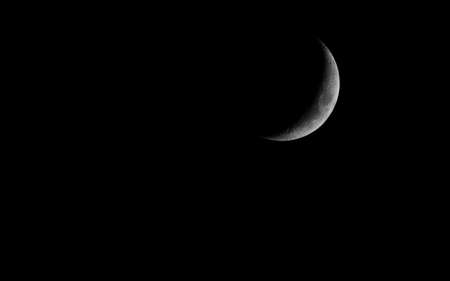 Skyscape as nature background. Dark night sky with moon. Outdoor. Astronomy science.の写真素材