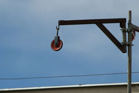 Building activity. Construction site with crane industrial equipment. Exterior.