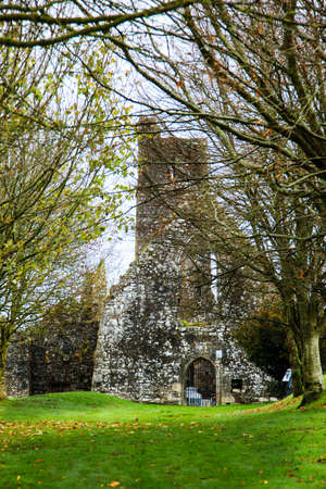 KILCREA, IRELAND - NOVEMBER 28: medieval Kilcrea Friary (Kilcrea Abbey) located near Ovens on November 28, 2012 in County Cork, Irelandのeditorial素材