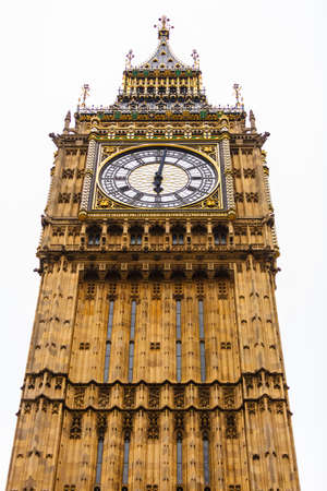 Clock tower Big Ben Palace of Westminster, London England UK.の写真素材
