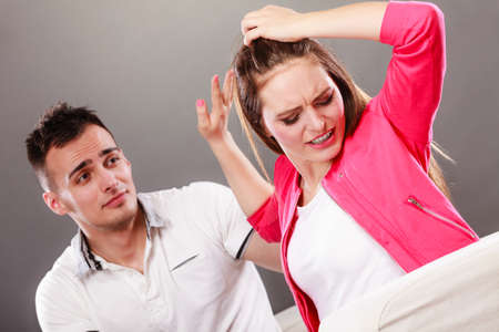 Husband apologizing wife. Upset, angry, mad woman refuses apology. Boyfriend trying to convince...