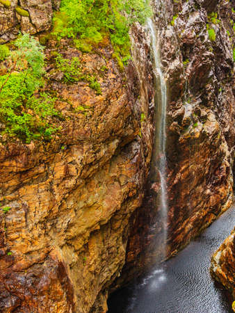 Little waterfall in mountains, picture from Norway.の写真素材