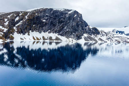 Tourism holidays and travel. Djupvatnet lake in Stranda More og Romsdal, Norway Scandinavia.の写真素材