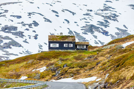 The Nibbevegen road up to Dalsnibba mountain, Norwayの写真素材