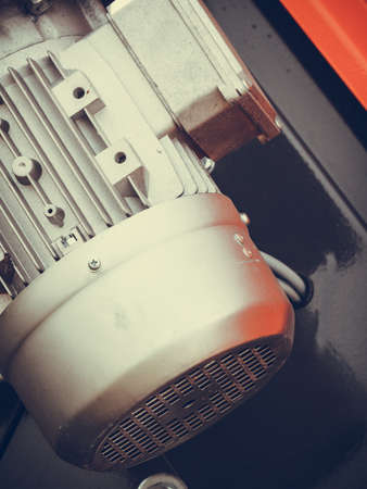 Machinery, pump, device, electrical concept. Detailed close up electric engine machineの写真素材