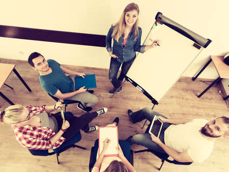 Team collaboration meeting start up concept. Male and female diversity young people studying working...