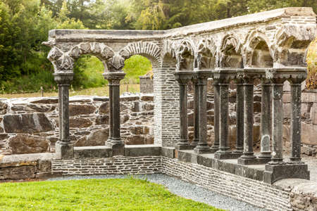 The remains of Lysekloster, Lyse Mariakloster, ruined monastery in south western Norway.の写真素材