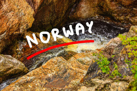 Little stream in mountains, picture from Norway.の写真素材